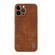 iPhone 13 Pro AZNS Electroplated Frame Crocodile Texture Full Coverage Phone Case - Brown