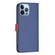 iPhone 13 Pro BF13 Color Matching Cross Texture Leather Phone Case - Blue