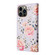 iPhone 13 Pro Bronzing Painting RFID Leather Case - Pastoral Rose