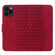 iPhone 13 Pro Business Diamond Buckle Leather Phone Case with Lanyard - Wine Red