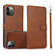 iPhone 13 Pro Calf Texture 2 in 1 Detachable Magnetic Back Cover Horizontal Flip Leather Case with Holder & Card Slots & Wallet & Photo Frame - Brown