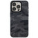 iPhone 13 Pro Camouflage Ice Feel Texture MagSafe PU Hybrid PC Phone Case - Navy Blue