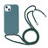 iPhone 13 Pro Candy Colors TPU Protective Case with Lanyard - Dark Green