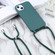 iPhone 13 Pro Candy Colors TPU Protective Case with Lanyard - Dark Green