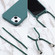 iPhone 13 Pro Candy Colors TPU Protective Case with Lanyard - Dark Green
