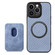 iPhone 13 Pro Carbon Fiber Leather Card Magsafe Magnetic Phone Case - Blue