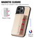 iPhone 13 Pro Carbon Fiber Magnetic Card Bag Phone Case - Khaki
