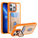 iPhone 13 Pro Card Bag Holder Acrylic Hybrid TPU Phone Case - Orange