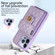 iPhone 13 Pro Card Slot Leather Phone Case - Purple
