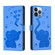 iPhone 13 Pro Cartoon Elephant Embossed Leather Phone Case - Blue