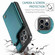 iPhone 13 Pro CaseMe C22 Card Slots Holder RFID Anti-theft Phone Case - Blue Green