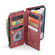 iPhone 13 Pro CaseMe-C30 PU + TPU Multifunctional Horizontal Flip Leather Case with Holder & Card Slot & Wallet & Zipper Pocket - Red