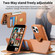 iPhone 13 Pro CaseNeo Finger Grip Strap MagSafe Leather Phone Case - Brown