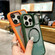 iPhone 13 Pro CD-grain Gradient Glitter Magsafe Acrylic Hybrid TPU Phone Case - Green