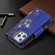 iPhone 13 Pro Colored Drawing Pattern Zipper Horizontal Flip Leather Case with Holder & Card Slots & Wallet - Purple Butterfly