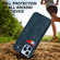 iPhone 13 Pro Crazy Horse Texture Shockproof TPU + PU Leather Case with Card Slot & Wrist Strap Holder - Sapphire Blue