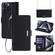 iPhone 13 Pro Crossbody Chain Leather Phone Case - Black