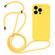 iPhone 13 Pro Crossbody Lanyard Liquid Silicone Case - Yellow
