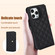 iPhone 13 Pro Crossbody Multifunction Rhombic Leather Phone Case - Black