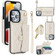 iPhone 13 Pro Crossbody Rhombic Horizontal Wallet Leather Phone Case - White