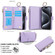 iPhone 13 Pro Crossbody Ring Multifunctional Wallet Leather Phone Case - Purple