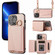 iPhone 13 Pro Crossbody Ring Wallet Leather Back Cover Phone Case - Pink
