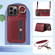 iPhone 13 Pro Crossbodys Card Bag Ring Holder Leather Phone Case - Red