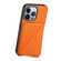 iPhone 13 Pro D04 Calf Texture Dual Card Slot Holder Phone Case - Orange