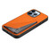 iPhone 13 Pro D04 Calf Texture Dual Card Slot Holder Phone Case - Orange