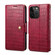 iPhone 13 Pro Denior Crocodile Texture Oil Edge Leather Phone Case - Rose Red