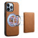 iPhone 13 Pro Denior D13 Retro Texture Leather MagSafe Card Bag Phone Case - Brown