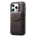 iPhone 13 Pro Denior D19 Skin Feel MagSafe Detachable Card Slot Phone Case - Brown