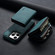 iPhone 13 Pro Denior D26 Skin Feel MagSafe Zipper Bag Leather Phone Case - Blue