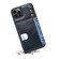 iPhone 13 Pro Denior Oil Wax Cowhide Card Slot Phone Case - Blue
