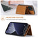 iPhone 13 Pro DG.MING M1 Series 3-Fold Multi Card Wallet Shockproof Case with Holder Function - Brown