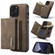 iPhone 13 Pro DG.MING M1 Series 3-Fold Multi Card Wallet Shockproof Case with Holder Function - Coffee