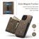 iPhone 13 Pro DG.MING M1 Series 3-Fold Multi Card Wallet Shockproof Case with Holder Function - Coffee