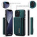 iPhone 13 Pro DG.MING M1 Series 3-Fold Multi Card Wallet Shockproof Case with Holder Function - Green