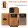 iPhone 13 Pro DG.MING M2 Series 3-Fold Card Bag Shockproof Case with Wallet & Holder Function - Brown
