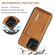 iPhone 13 Pro DG.MING M2 Series 3-Fold Card Bag Shockproof Case with Wallet & Holder Function - Brown