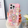 iPhone 13 Pro Diamond Inlaid Rose PC Phone Case - Pink