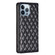 iPhone 13 Pro Diamond Lattice Magnetic Leather Flip Phone Case - Black