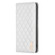 iPhone 13 Pro Diamond Lattice Magnetic Leather Flip Phone Case - White