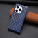 iPhone 13 Pro Diamond Lattice Vertical Flip Leather Phone Case - Blue