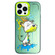 iPhone 13 Pro Double Layer Color Silver Series Animal Oil Painting Phone Case - White Dog