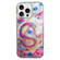 iPhone 13 Pro Double Layer IMD Pattern TPU Phone Case - Pink snake