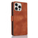 iPhone 13 Pro Dreamy Butterfly Love Flower Embossed Leather Phone Case - Brown