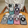 iPhone 13 Pro Electroplated Holder Gradient Glitter MagSafe Phone Case - Blue