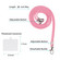 iPhone 13 Pro Electroplating Splicing Marble Pattern Dual-side IMD TPU Shockproof Case with Neck Lanyard - Pink White