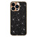 iPhone 13 Pro Electroplating Star Diamond CD Texture Lens Ring Phone Case - Black